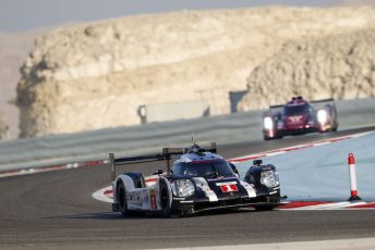 The Porsche 919 Hybrid Mark Webber shares with Brendon Hartley and Timo Bernhard during practice in Bahrain