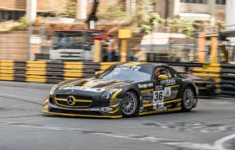 Maro Engel qualified second for the opening Macau GT race 