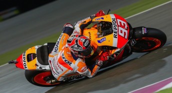 Marc Marquez on his way to pole