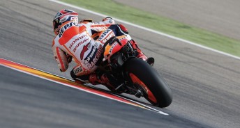 Marc Marquez on song in qualifying at Aragon