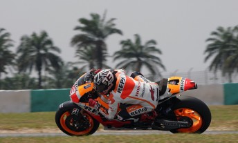 Marc Marquez out front again in Sepang test