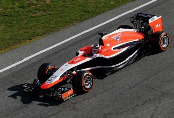 The Marussia completed installation laps without setting a time