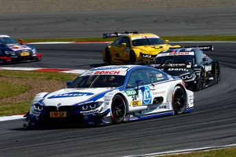 Maxime Martin on his way to a maiden DTM victory in Moscow