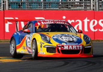 McBride led from the front in the opening Carrera Cup race