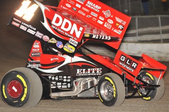 Jason Meyers is the new points leader in the World of Outlaws Series. Pic: Paul Arch