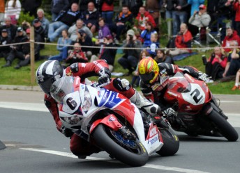 Michael Dunlop and Cameron Donald at the Isle of Man TT