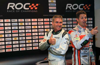 Mick Doohan and Jamie Whincup at the 2012 Race of Champions
