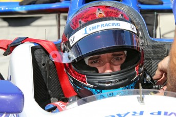 Mikhail Aleshin was involved in a massive accident in final practice for the IndyCar Series decider