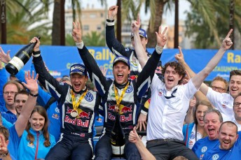 Mikkelsen and his crew celebrate