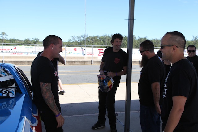 from left, Matt Mingay, Pastrana and Nitro Circus stars Streetbike Tommy and Crum