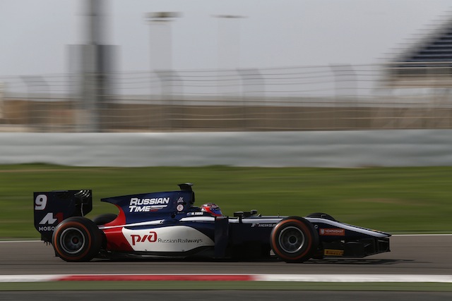 Mitch Evans goes fastest in the morning session of the opening day of a three-day GP2 Series test in Bahrain