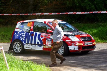 Molly Taylor nearly collected a spectator at the Ulster Rally