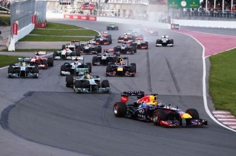 The Formula 1 field in Montreal