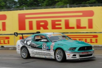 Ford Mustang competing in the North American-based Pirelli World Challenge