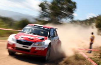 Atkinson holds a strong lead of the rally over teammate Gaurav Gill after Leg 1