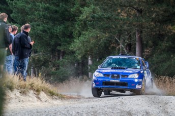 Matt van Tuinen and Erin Kelly during the opening round of the NZ Rally Championship in Otago in April. Pic: Neil Gardner