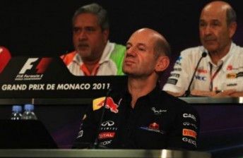 Adrian Newey at the press conference in Monaco