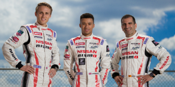 Max Chilton, Jann Mardenborough and Marc Gene will pilot the lead #23 GT-R LM 