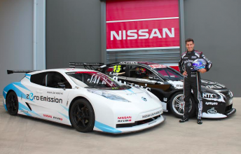 Rick Kelly with the LEAF Nismo RC and his Altima V8