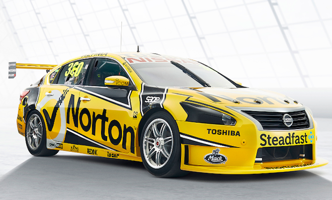 The 2014 Altima decked out in Norton livery