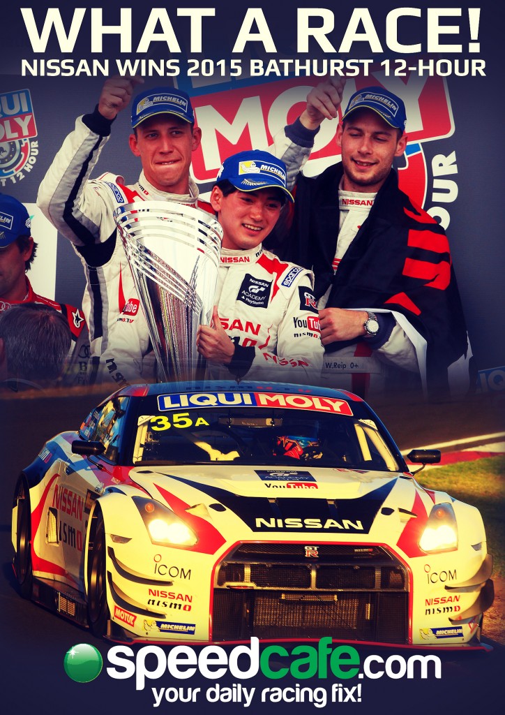 Download your FREE Bathurst 12 Hour victory poster at Speedcafe.com