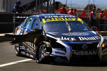 The Todd Kelly/David Russell Nissan became the first withdrawal in the 2013 Supercheap Auto Bathurst 1000