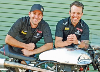 David Johnson (left) and Cameron Donald will ride for Norton at the 2016 Isle of Man TT
