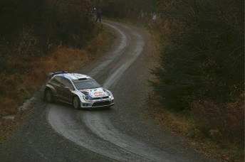 Ogier keeping it clean in the muddy conditions