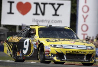Marcos Ambrose on his way to victory at Watkins Glen