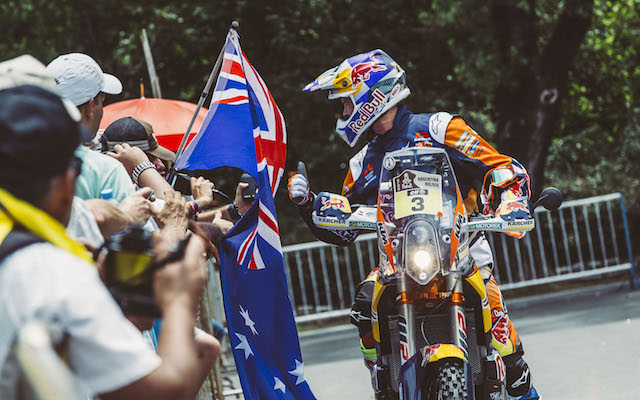 Aussie support during the Dakar that was staged in Bolivia and Argentina gave Price plenty of encouragement