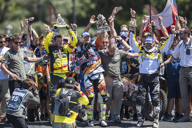 Jubilation as Price holds the trophy aloft