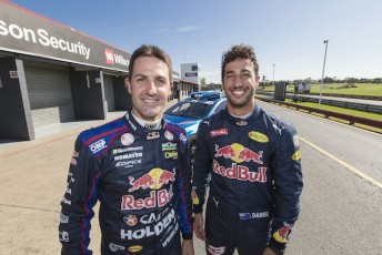 Ricciardo with Whincup at Sandown