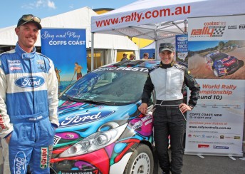 Molly Taylor with Adrian Coppin from Innate Motorsport 