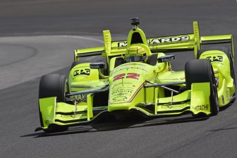 Simon Pagenaud has secured pole position for the Angie
