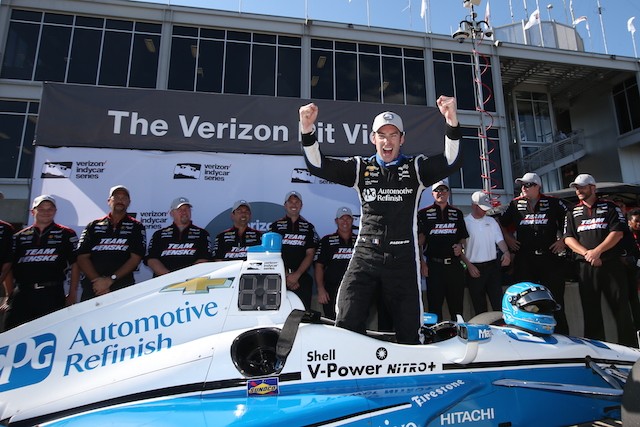 Simon Pagenaud set a record lap to claim pole at Barber Motorsports Park