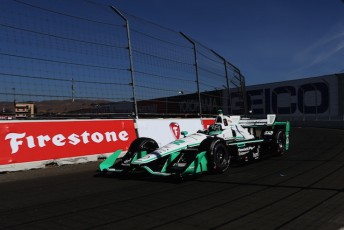 Simon Pagenaud has claimed his seventh pole of the season at the Sonoma finale