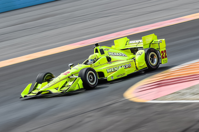 Simon Pagenaud testing at the resurfaced Watkins Glen track