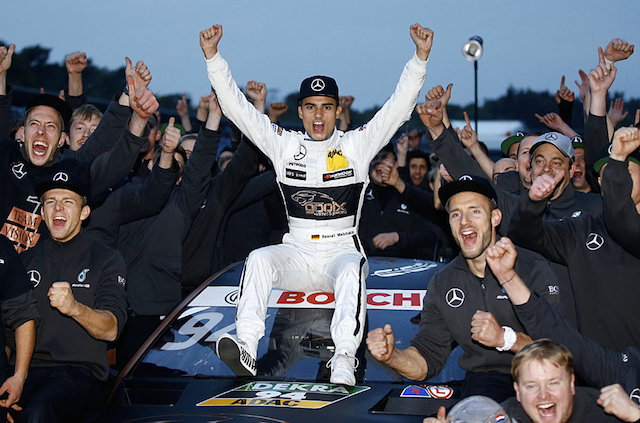 Pascal Wehrlein celebrates his DTM crown 