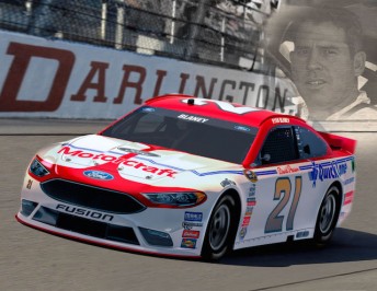 The throwback livery which Ryan Blaney will run at Darlington on September 4 