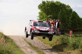 Scott Pedder sits eighth in WRC2 