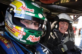 Father and son Larry and Jack (foreground) Perkins