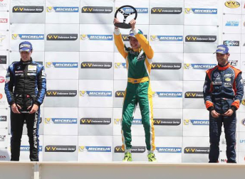 Alex Peroni celebrates victory at Paul Ricard