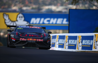 The Performance West Motorsport Lamborghini has impressed at Bathurst 12 Hour in the hands of David Russell, Steve Owen and Roger Lago 