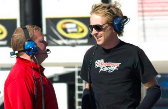 Dickeson (right) with #51 crew chief Nick Harrison