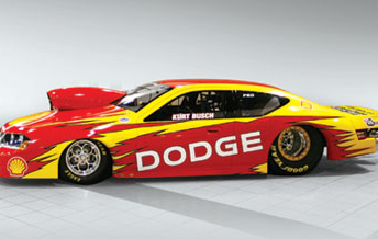 The Dodge that Kurt Busch will race at the Gatornationals
