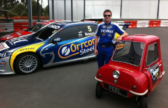 Mark Winterbottom with his Orrcon Steel FPR Falcon and the famous Top Gear Peel