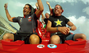 Jamie Whincup and James Courtney on the Formula Rosso Roller Coaster