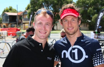 Reindler and Button before the race (marathonphotos.com)