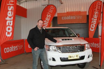 An ecstatic Pim Kay with his new tool of the trade thanks to Coates Hire