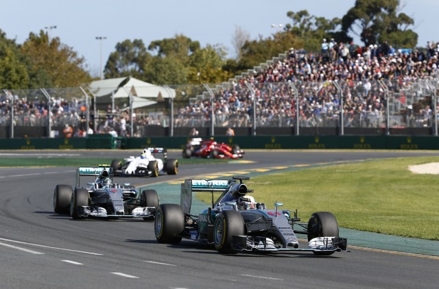The two Mercedes clear out from the opposition in the AGP